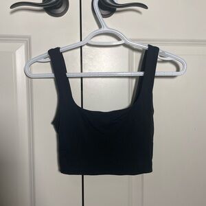Aritzia Babaton Crop Top Tank Black Contour Material XXS